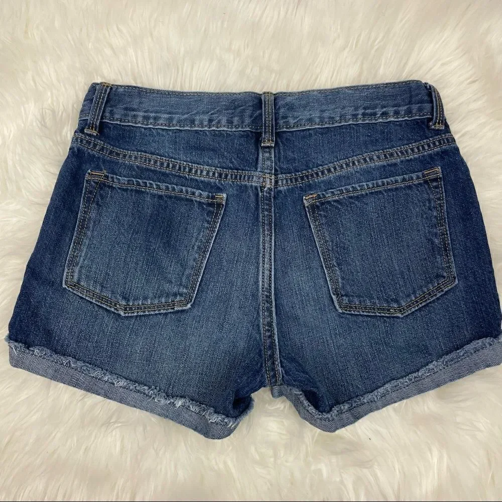 Old Navy floral embroidered shorts size 12 adjustable waist, denim blue …